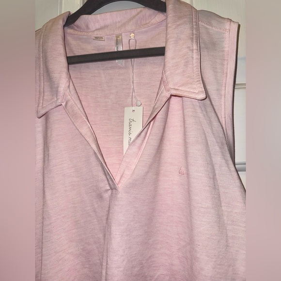 NWT TravisMathew MAJORCA Sleeveless Polo XXL Heather Pink Sold Out - Picture 7 of 13